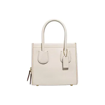 COACH Cashin Leather Tote Bag Shopping Bag Shoulder Bag Crossbody Bag Handbags Small Size Women's White