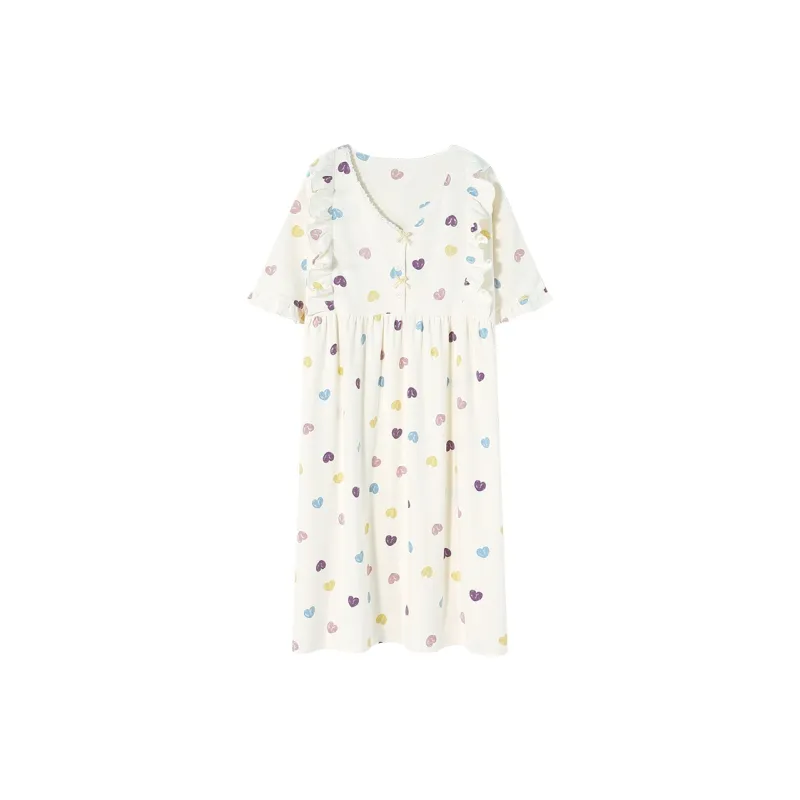 Mulong Family Nightgown Women's White-0