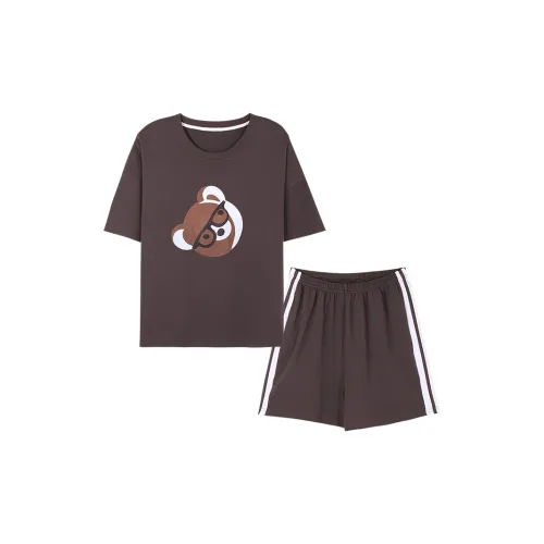 Mulong Family Pajama Set Women's Coffee
