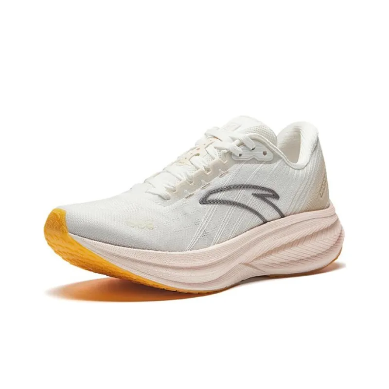 Anta Cushioning Slip Resistant Abrasion Resistant Breathable Low Top Sprint Running Shoes Women's White Gray-1