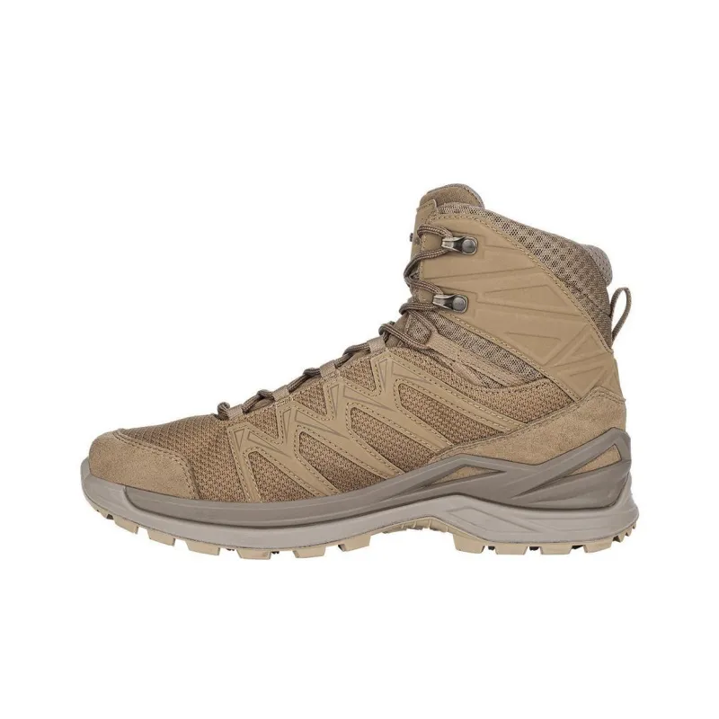 Lowa INNOX PRO Cushioned Wear-Resistant Slip-Resistant Mid-Top Hiking Shoes Men's Brown-1