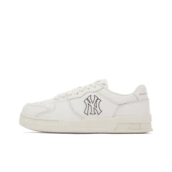MLB New York Yankees Anti Slip Wear Resistant Low Top Skateboard Shoes Unisex Ecru