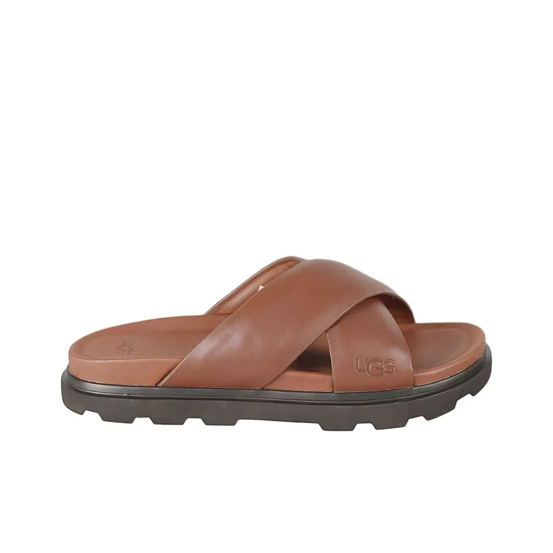 UGG Capitola Cross Slide Sandal Cognac-1