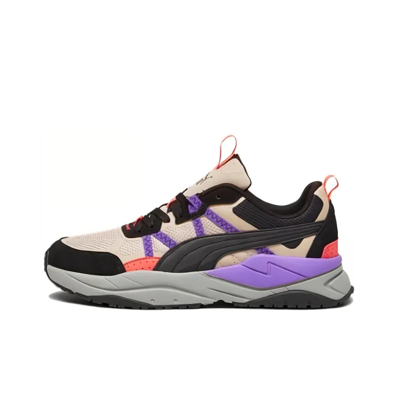 PUMA X RAY Shock Absorbers With Slip Resistant Features Low Top Casual Shoes Unisex Black Purple-0