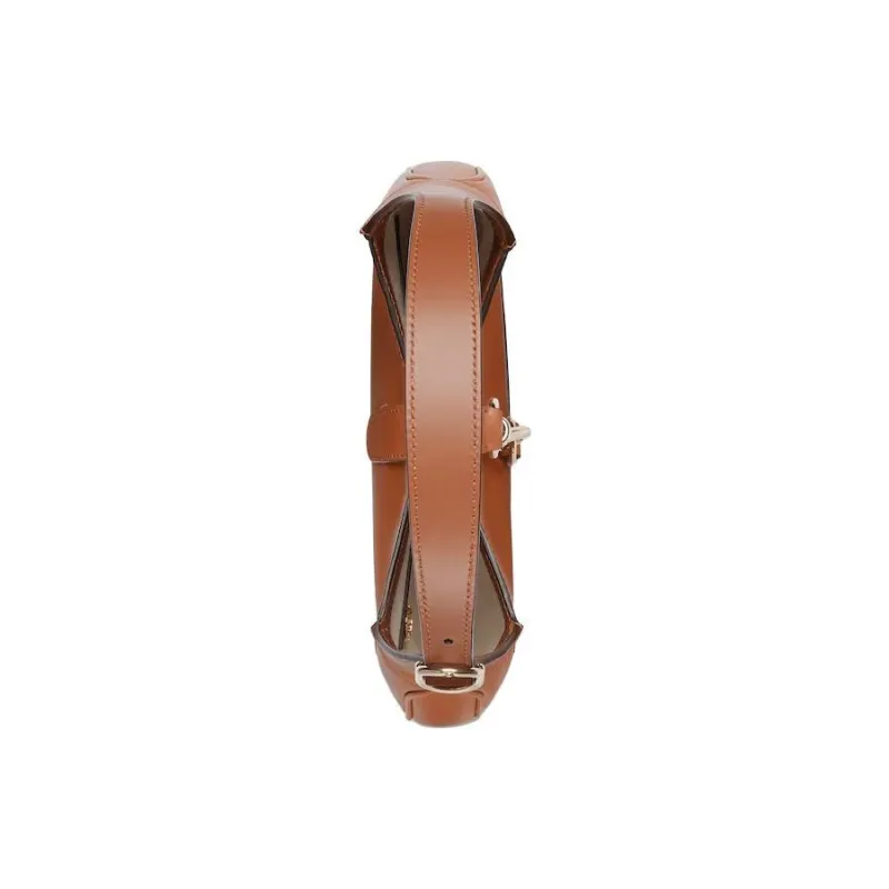 GUCCI Canvas With Leather Handbag, Shoulder Bag Women's Brown-6