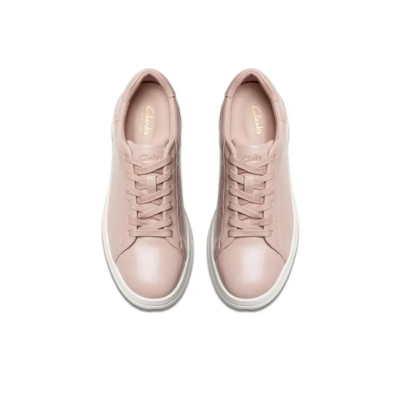 Clarks Low Top Skateboard Shoes Women's Pink-3