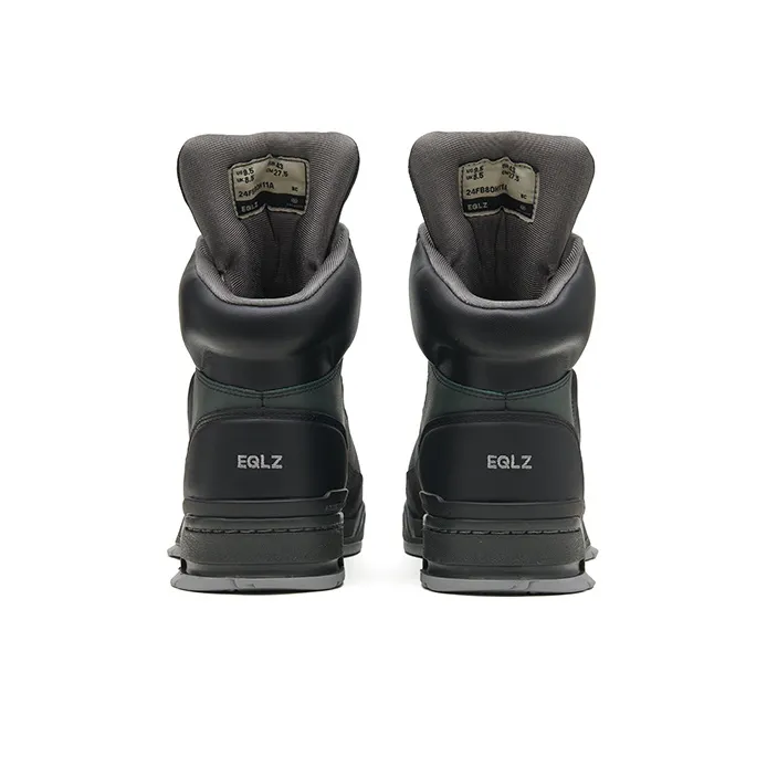 EQLZ EQUALIZER 1980 High Top Vintage Basketball Shoes Unisex Black Agate-5