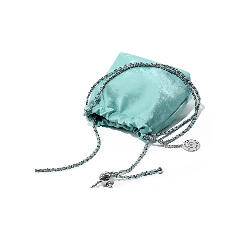Carnival Keep Cow Leather Bucket Bag Shoulder Bag Crossbody Bag Women's Green/Pink/Silver-2