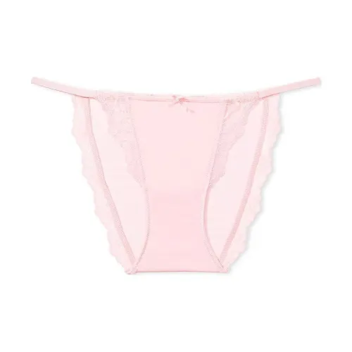Victoria's Secret PINK DREAM ANGELS Lace-Trim String Bikini Panty/ Underpants Women's 1 Pack Light Pink