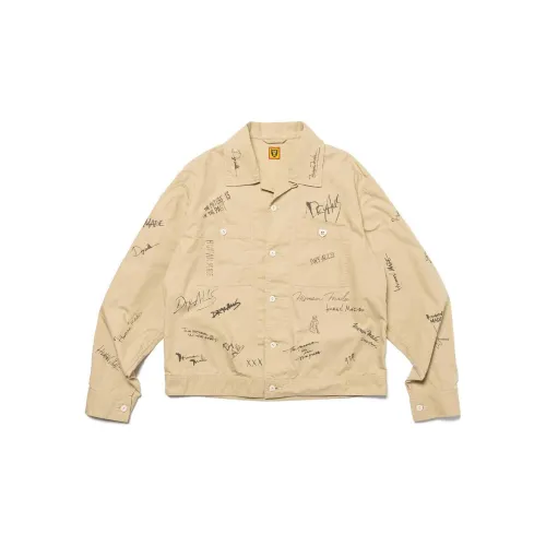 HUMAN MADE Text-print Cotton Shirt Jacket