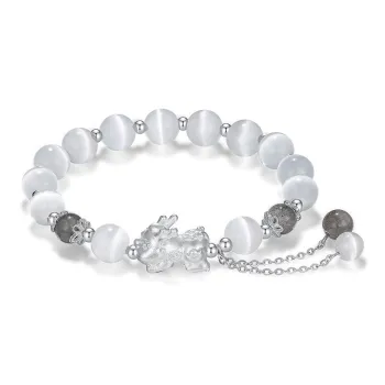 SEVEN COOK Agate 990 Silver/925 Sterling Silver Bracelet Unisex