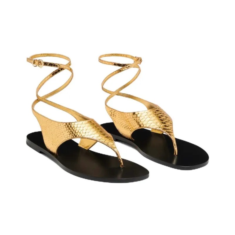 Paris Texas Amalfi Snakeskin-effect Sandals-3