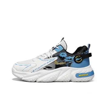 WARRIOR Chunky Sneakers Men Low Top White Black Blue/White Black Purple/White Black