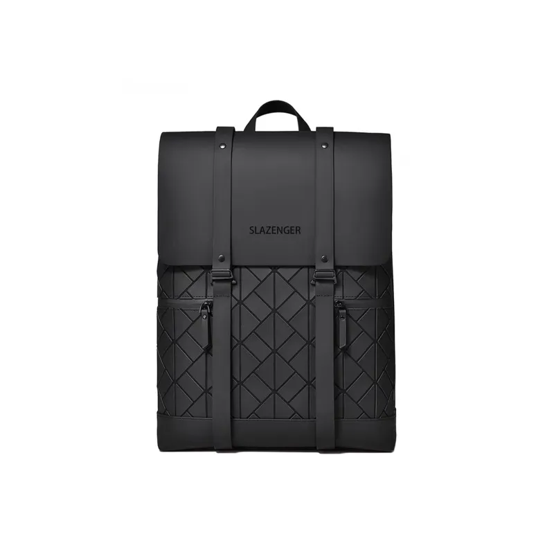 Slazenger PU Backpack Regular Unisex Obsidian Black-0