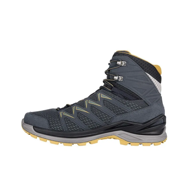 Lowa INNOX PRO GTX Cushioning Anti-Slip And Wear-Resistant Mid-Top Hiking Shoes Men's Blue Yellow-1