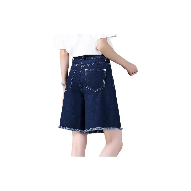 【dme】 Denim Shorts Women's Dark Blue-1