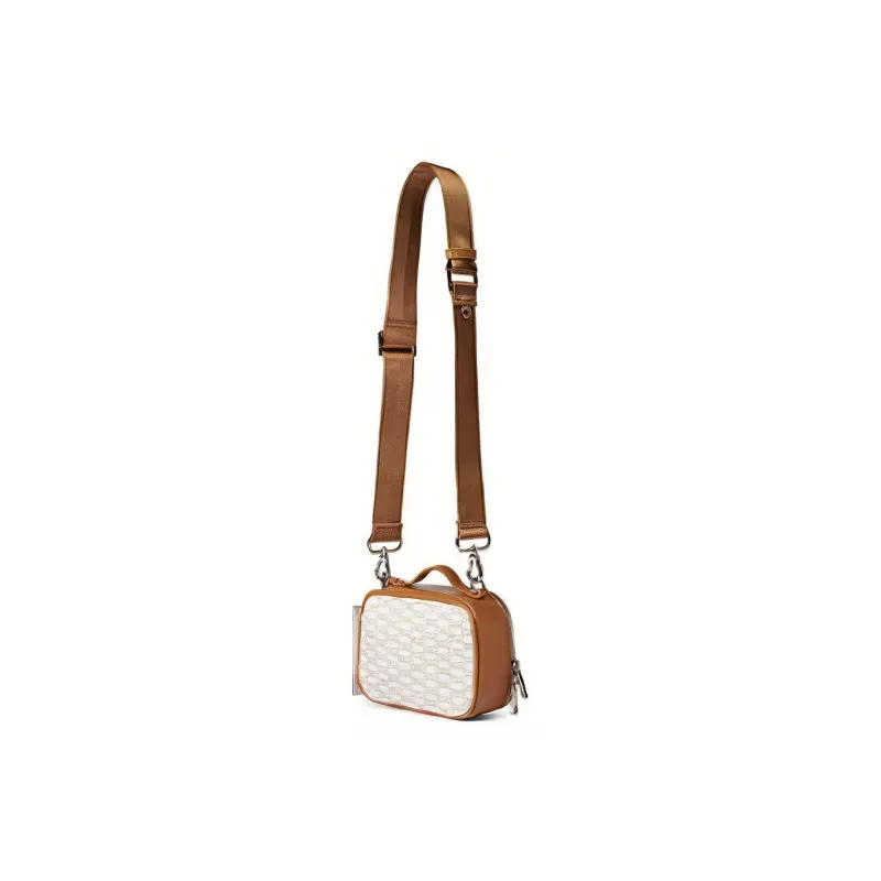 Skechers Ice Cream Series Fabric Small Square Bag, Crossbody, One Shoulder Handbag Regular Unisex Khaki-2