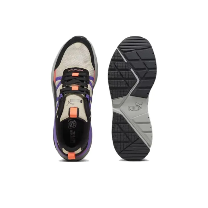 PUMA X RAY Shock Absorbers With Slip Resistant Features Low Top Casual Shoes Unisex Black Purple-4