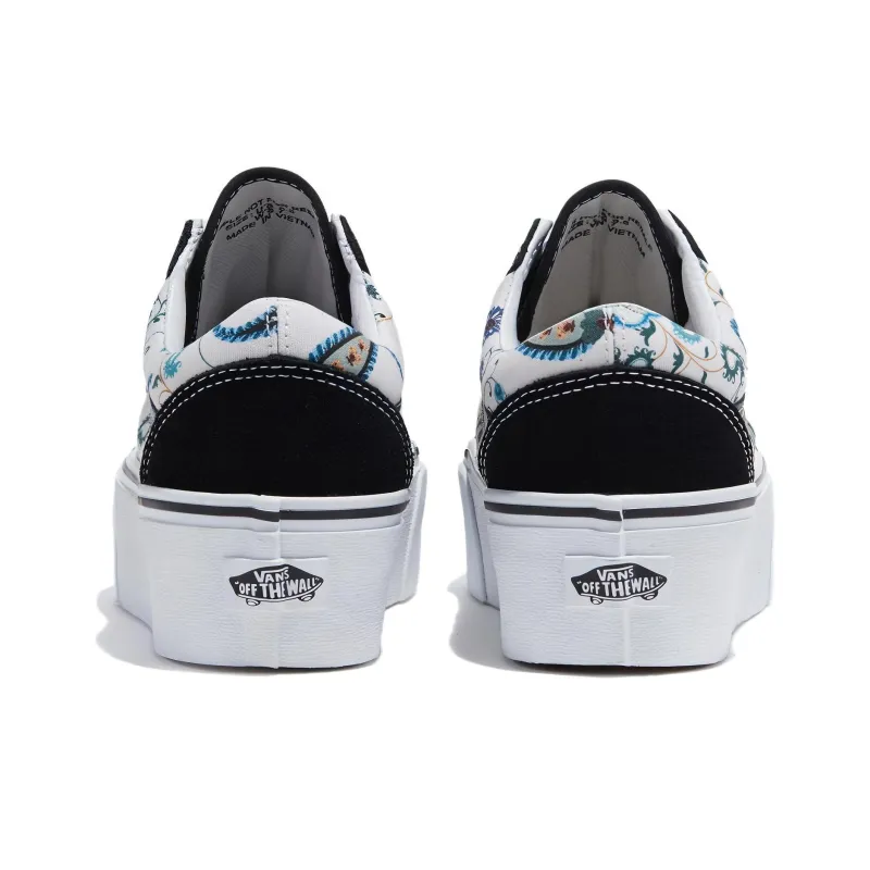Vans Old School Slip Resistant Shock Absorbers Low Top Skateboard Shoes Unisex Black White-3
