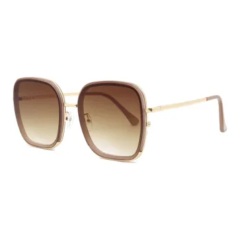 Pair Ponyo PC Square Sunglasses Unisex Brown