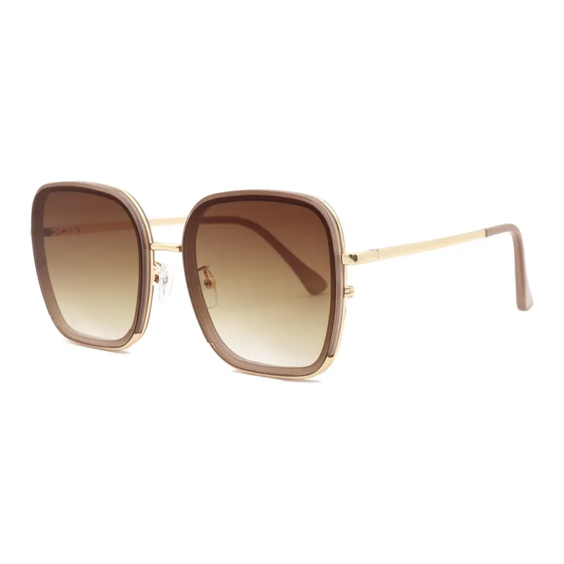 Pair Ponyo PC Square Sunglasses Unisex Brown-0