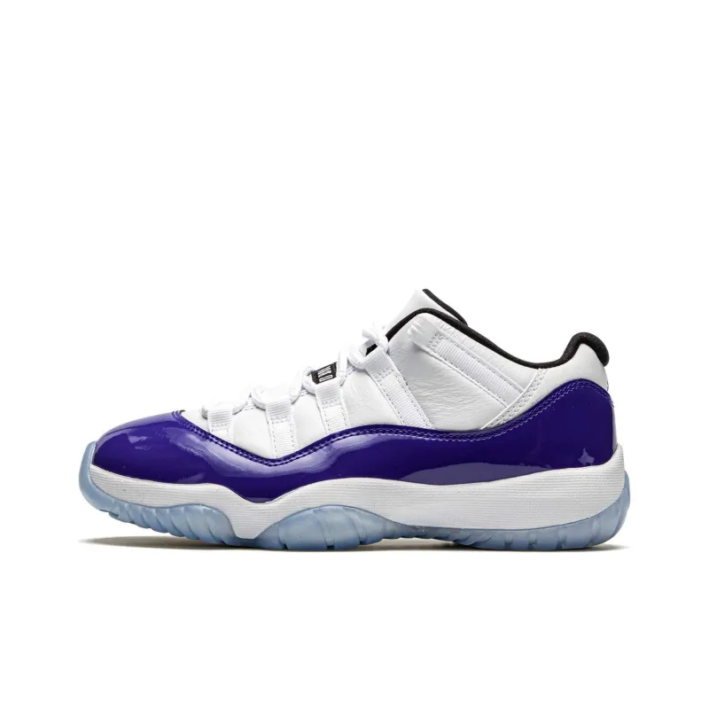 JORDAN 11 CMFT Low White/Black-Field Purple GS-0
