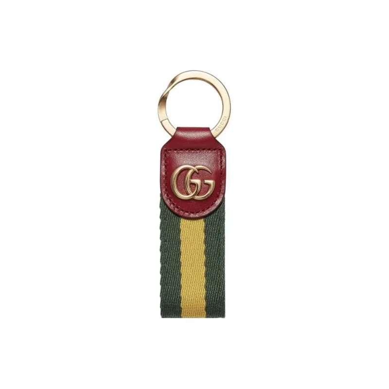 GUCCI Canvas Keychains Unisex Green-3