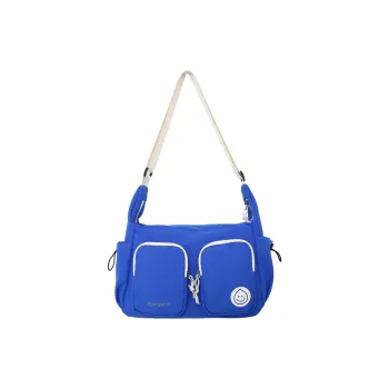CORE BIRD Nylon Shoulder Bag Regular Unisex Ecru/Black/Blue