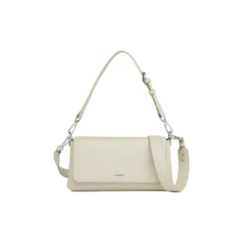 CK/Calvin Klein Recycled Polyester Handbag Shoulder Bag Women's Beige