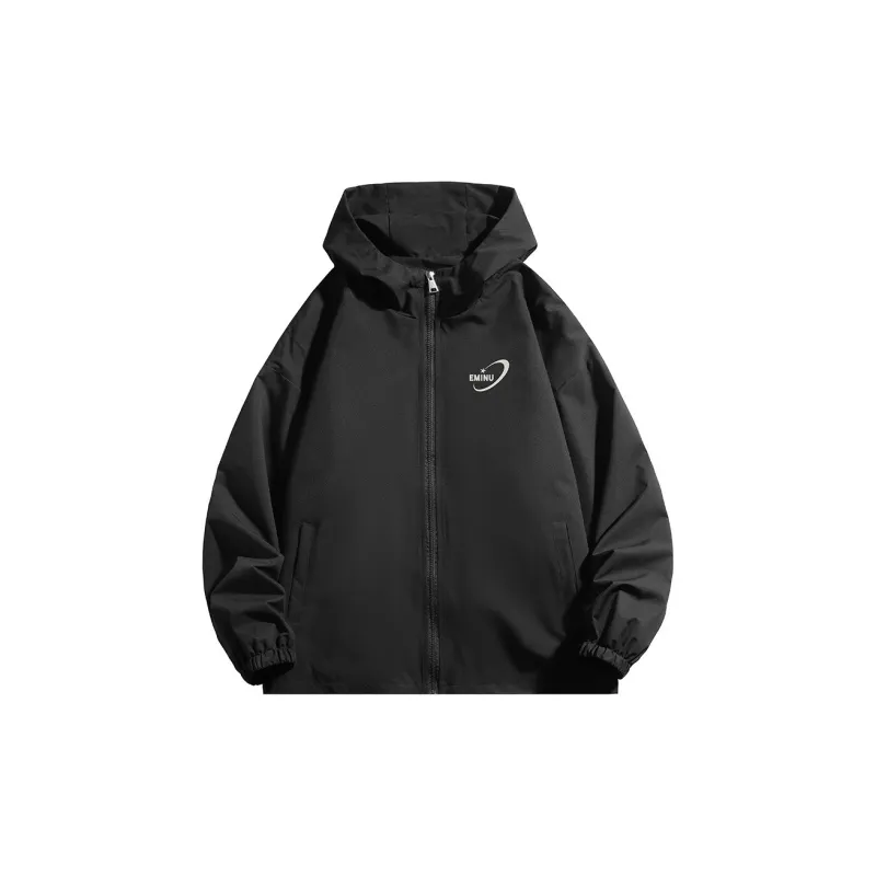 EMINU Jackets & Coats Unisex Black-10