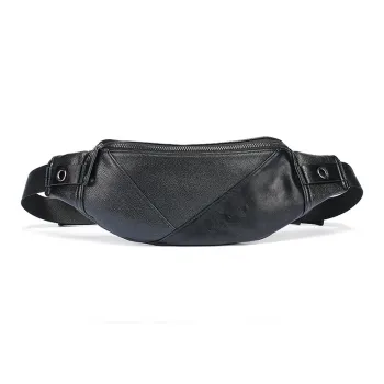 CARTELO PVC Shoulder Bags Fanny Pack Sling Bags Regular Unisex Black