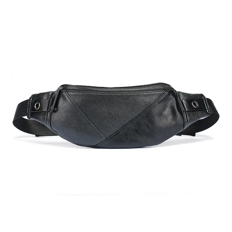 CARTELO PVC Shoulder Bags Fanny Pack Sling Bags Regular Unisex Black-0