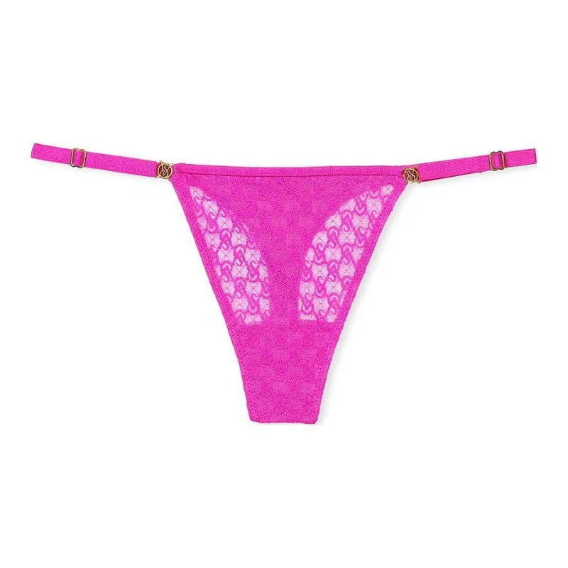 Victoria's Secret PINK VERY SEXY Icon By VS In Lace Ae Tg Panty/Fa Fy Underpants Women's 1 Pack Rose Red-0