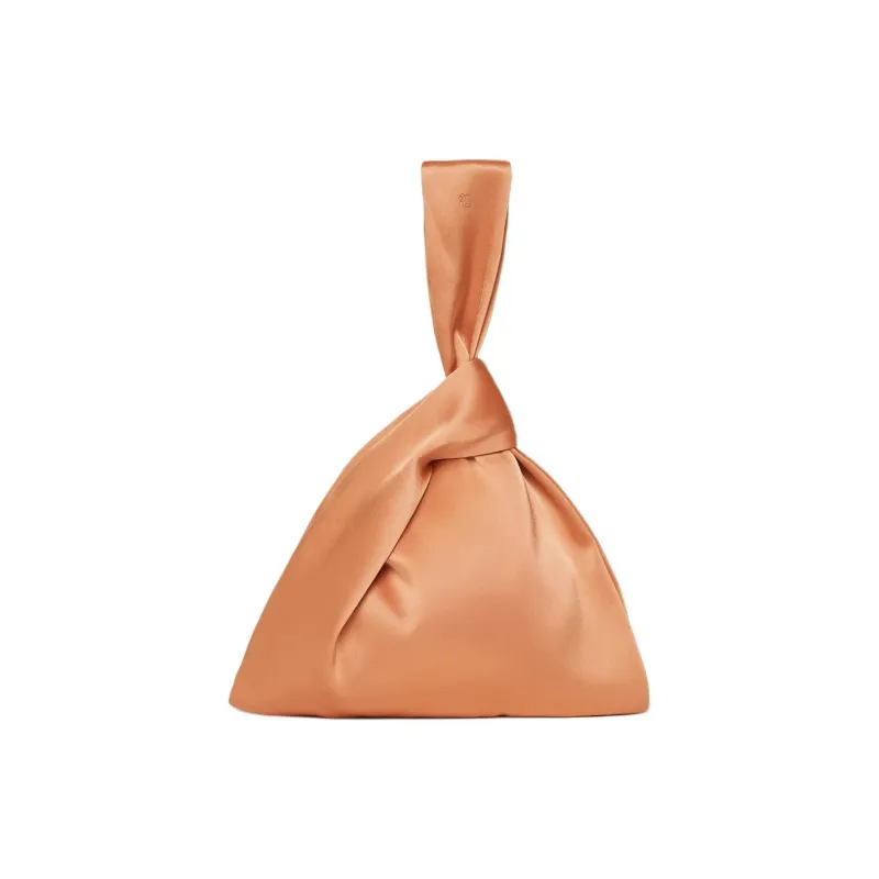 NANUSHKA Smooth Satin Handbags Clutches Women's Apricot-2