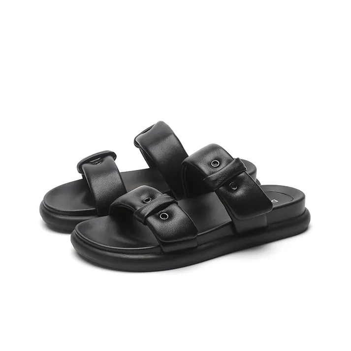 DAPHNE Rubber Sole Slip Resistant Abrasion Resistant Slide Slippers Women's-2