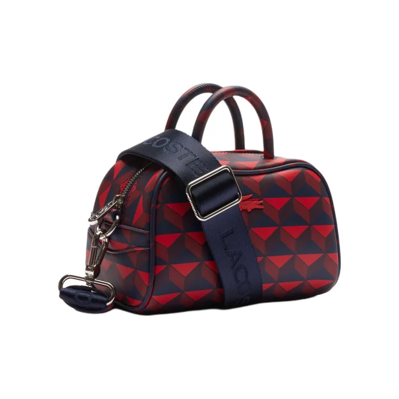 LACOSTE Cow Leather Portable Shoulder Bag Crossbody Bag Wallet Mini Women's Red-1