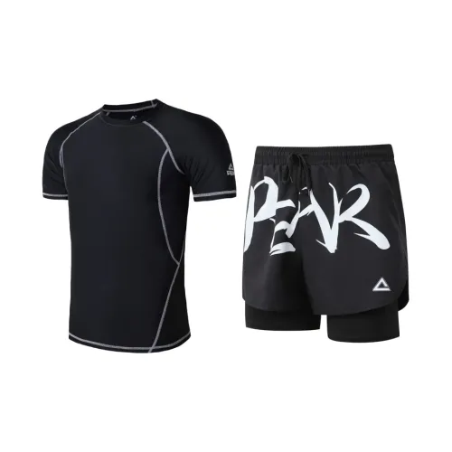PEAK Swimming Sets Polyester Elastane Cycling Beach Hot Spring Men's Black Green