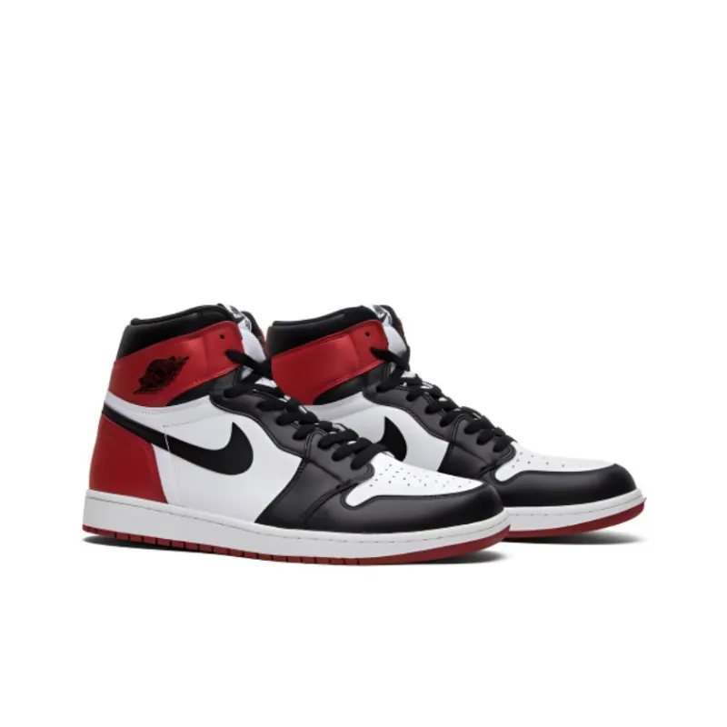 Jordan Air Jordan 1 High OG WMNS 'Latte' Cushioning High-Top Vintage Basketball Shoes Men's Black White Red-2