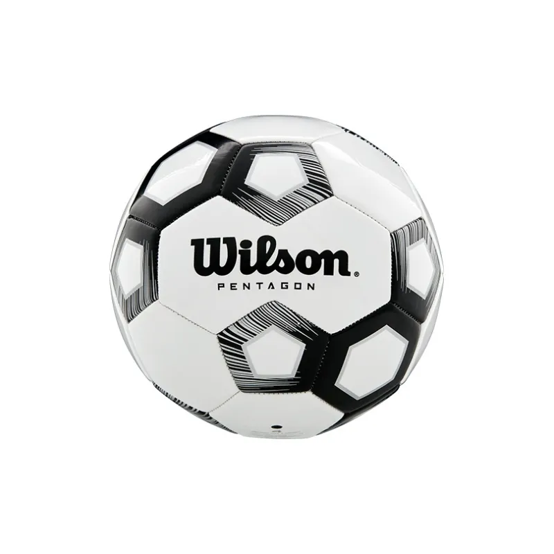 Wilson Size 5 Soccer PU Machine Stitched Soccer Ball Unisex Black White-0