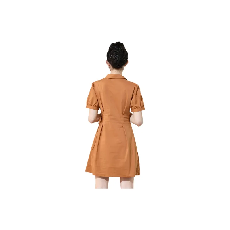 SMEN Short Sleeved Dresses Women's-0
