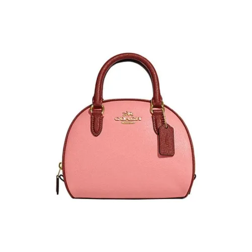 COACH Sydney Split Cow Leather Shoulder Bag Crossbody Bag Handbag Regular Women's Mixed Candy Pink