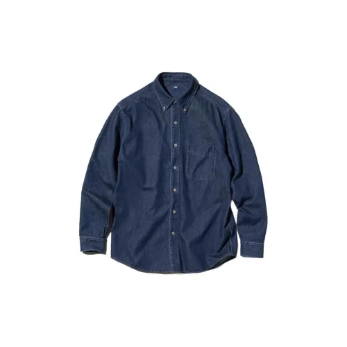 UNIQLO Shirts Men Dark Blue