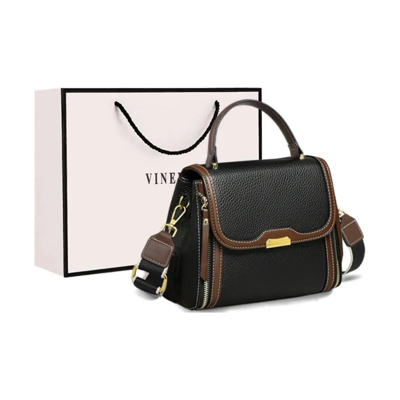 VINEY Cow Leather Handbag, Shoulder Bag, Crossbody Bag, Mom Bag Regular Women's Multicolor-10