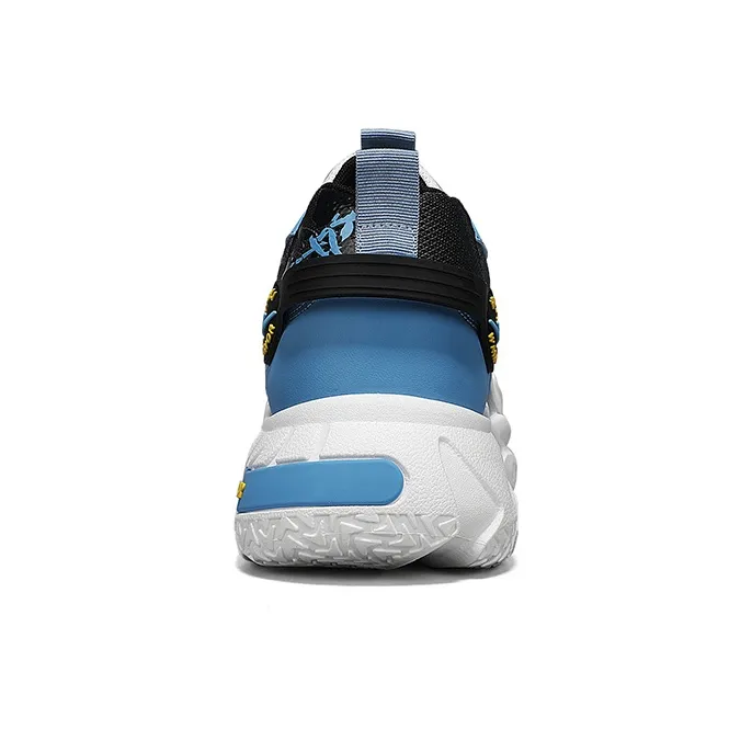 WARRIOR Chunky Sneakers Men Low Top White Black Blue/White Black Purple/White Black-4