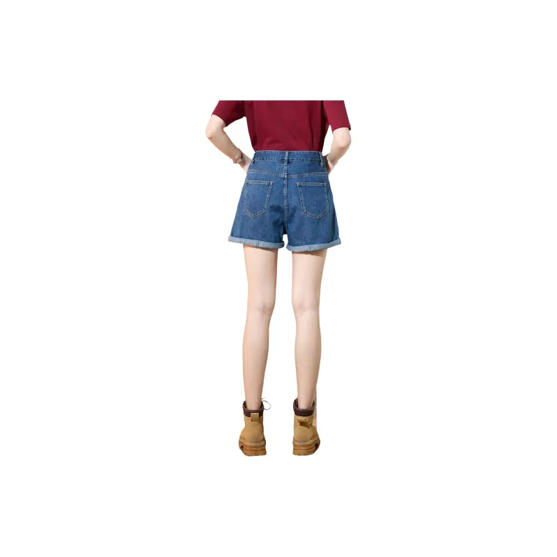 SMEN Denim Shorts Women's Blue-1