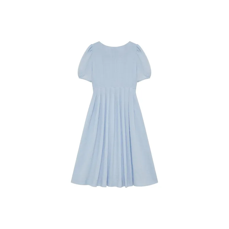 Teenie Weenie Short Sleeved Dress Women's Light Blue-1