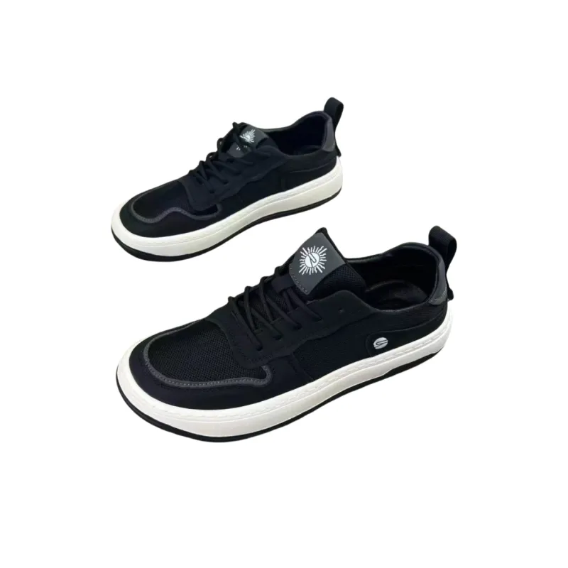 Mo Xu Anti Slip Wear Resistant Low Top Canvas Shoes Men's Black-1
