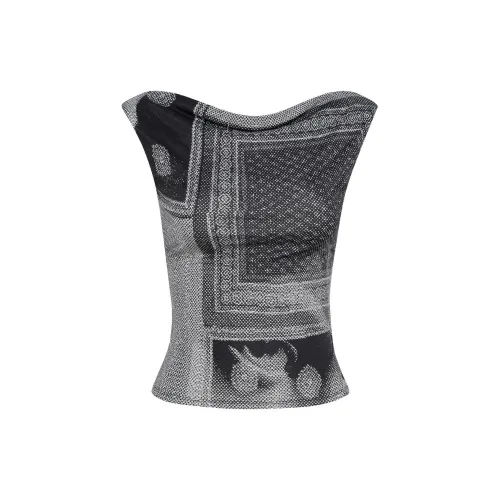 Miaou Tank Tops Women's Gray