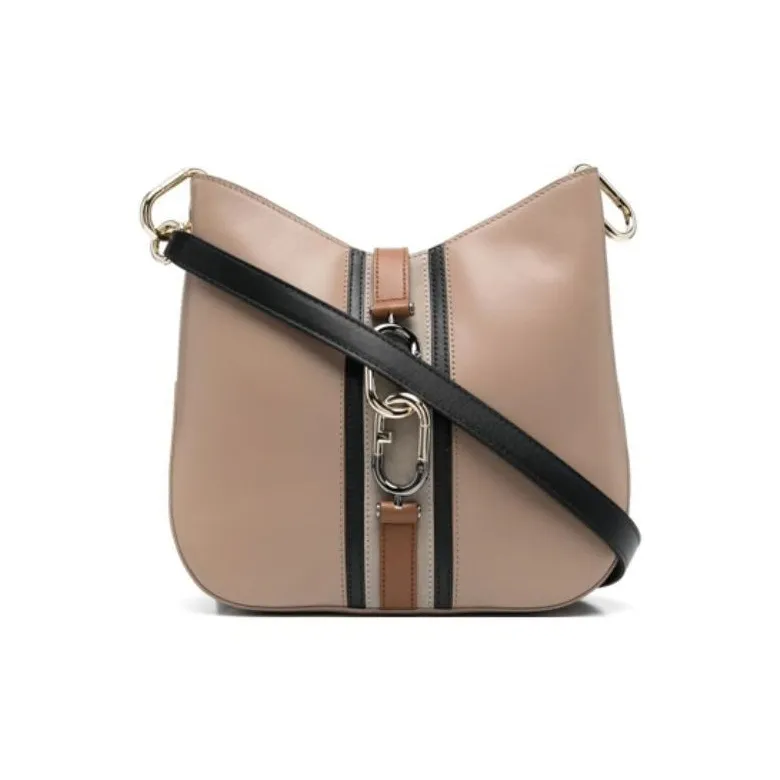 Furla Sirena Collection Calfskin Patchwork Suede Handbags Shoulder Bag Crossbody Bag Small Size Women's Brown-1