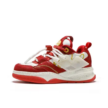 DESKISS DaiKun 'Lip Reading Age' 1.0 Anti Slip And Wear Resistant Lightweight Low Top Skateboard Shoes Unisex Lava Red